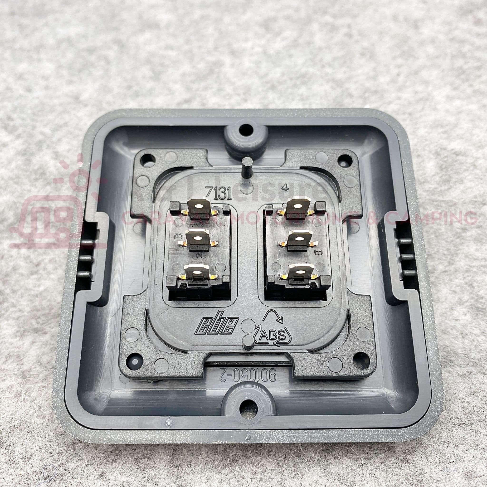 Ct Rangw CBE C-Line 2-Way 12 - 250v Switch & Faceplate - Gun Metal Grey - CT Range
